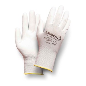 LUVA POLIAMIDA BRANCA C/REVESTIMENTO PU POLYWHITE